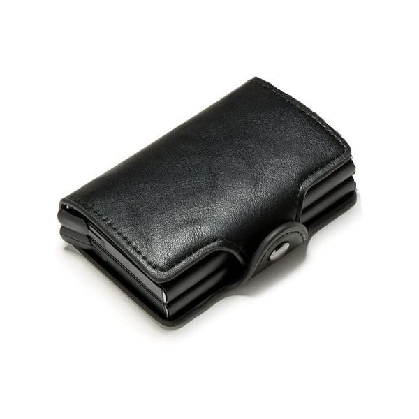 Automatic Pop-Up RFID Aluminum Alloy Anti-Theft Credit Card Holder Wallet
