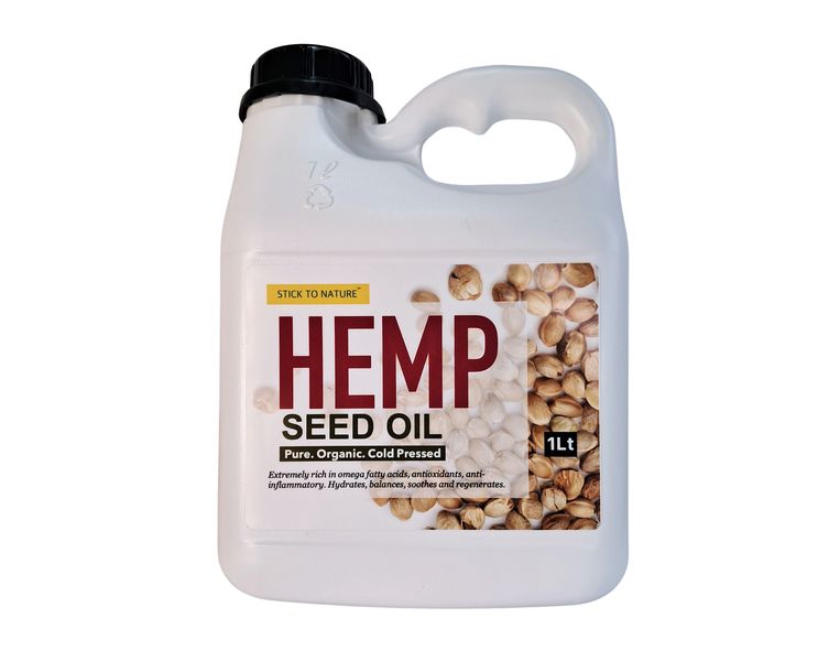 Hemp Seed Oil (Organic, Cold Pressed and Pure) 1 Litre