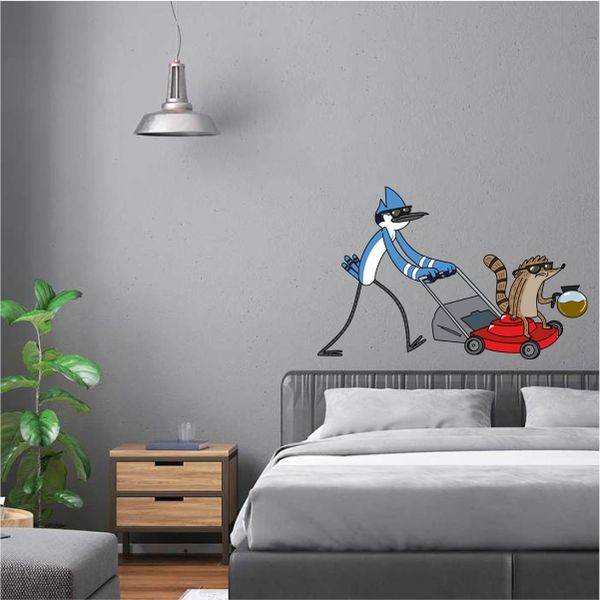 Mowing The lawn Day Regular Show Wall Art