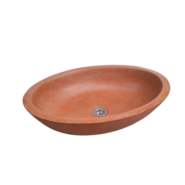 Angels Rock Pool Terracotta Bespoke Bathroom Basin/Sink 54.5x40x16.5cm