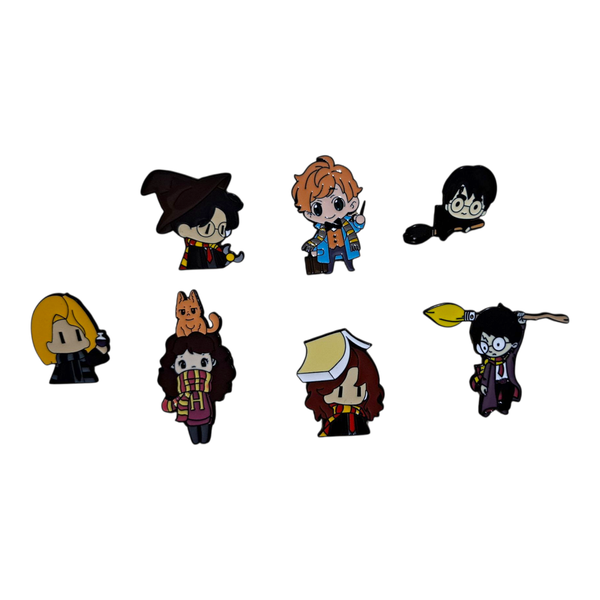 Gift Emporium Chibi Wizard Students Enamel Pin Set - Pack of 7