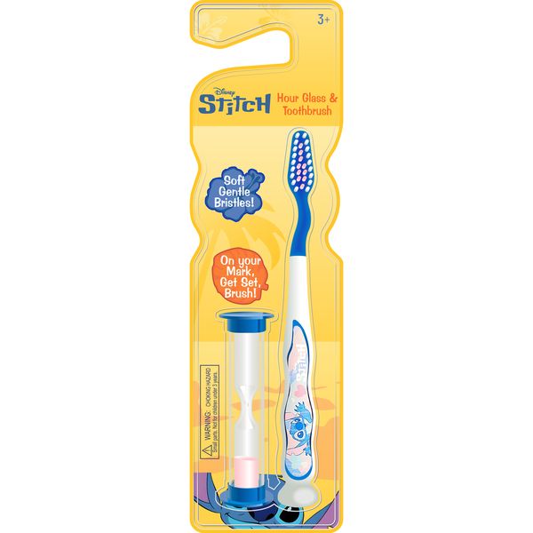 STITCH By Disney Official Licensed Kids Toothbrush &amp; Hourglass Set