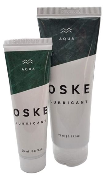 OSKE Aqua Water-Based Lubricant Duo Pack, 75ml Home Tube + 25ml Travel Tube