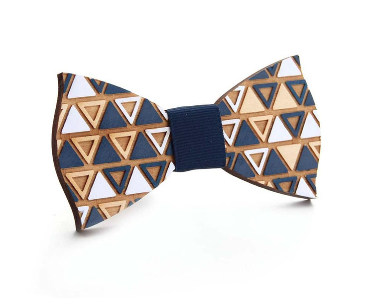 Wooden Bowtie - Trangles