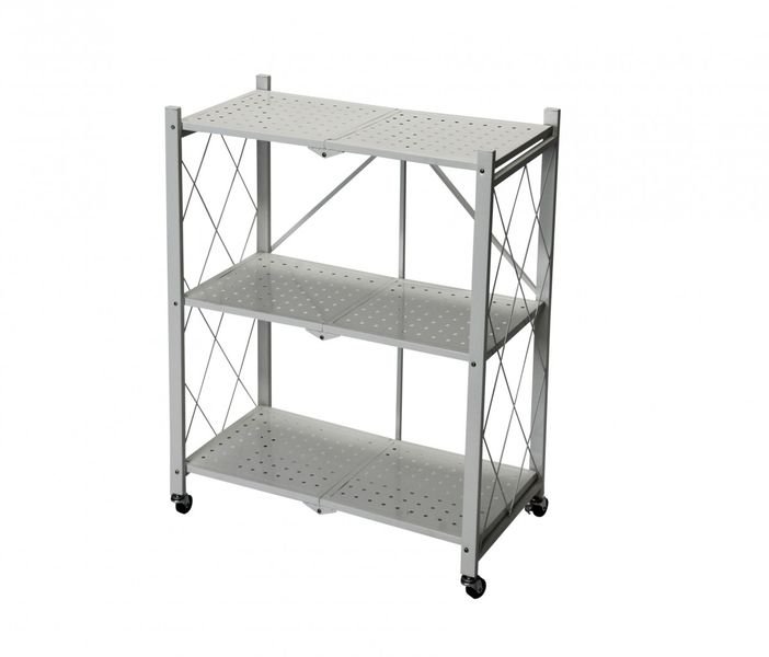 Fine Living Foldable 3 Layer Storage Rack- White