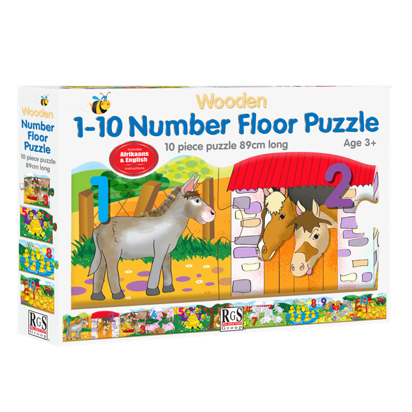 RGS Group Number Floor Wooden Puzzle - 10 Pieces