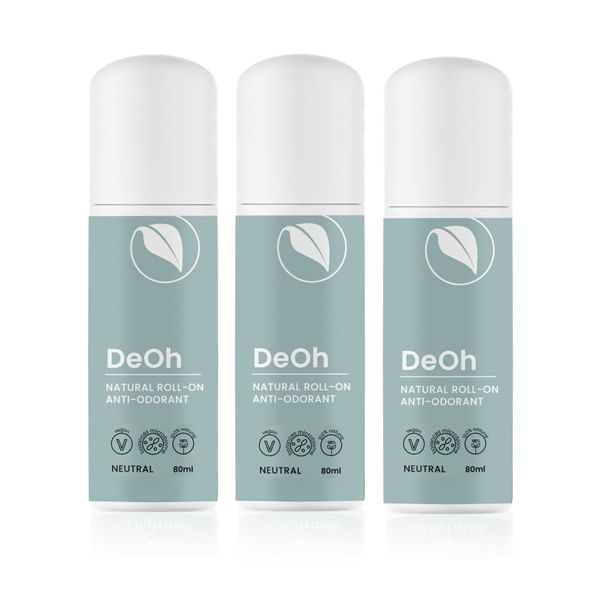 Unscented 80ml Natural Roll-On x 3