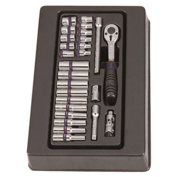 Deep and Standard Socket Set - 1/4" x 4mm-13mm - 26 Piece