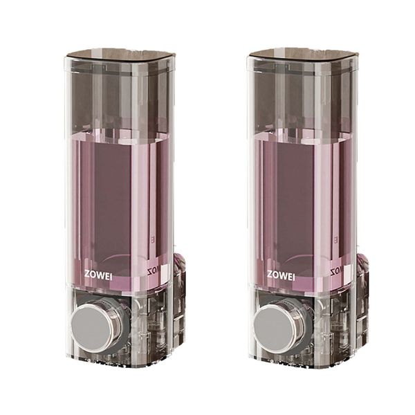 2 PCS Wall Mounted Soap Dispenser, 450ml Bathroom Soap Shampoo Dispenser