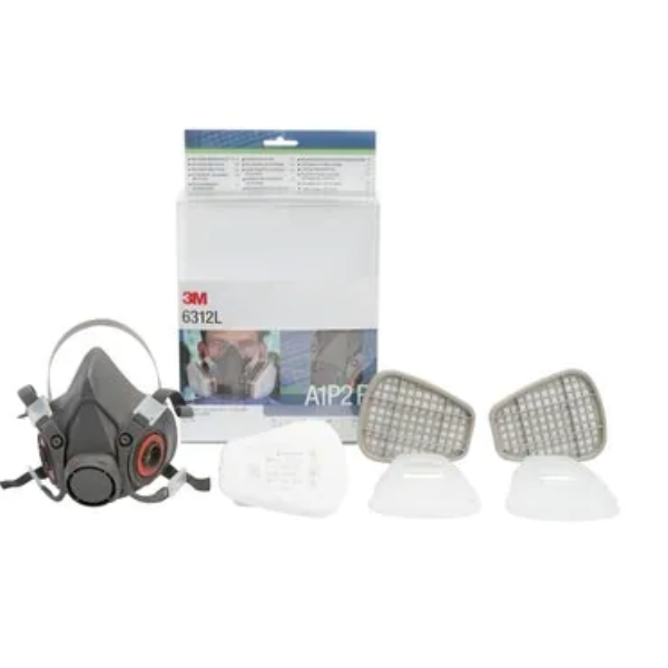 3M Reusable Half Mask Respirator Kit, A1P2 R Filter, Large Mask,