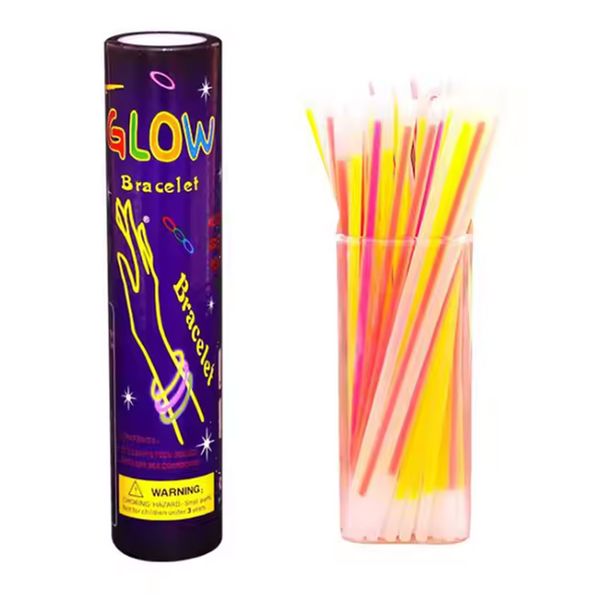 100 Piece Glow Stick with Connector Glow Sticks Bracelets Neon Light