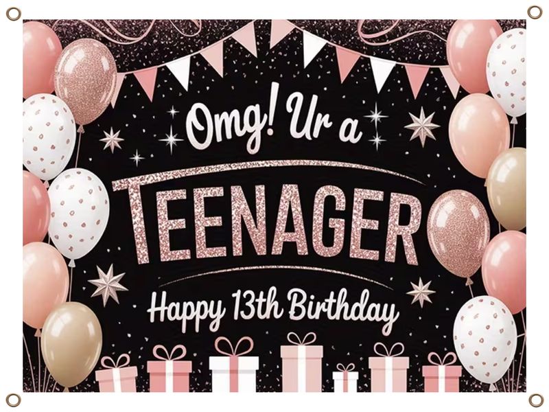 Happy 13th Birthday Banner 1.3MX900MM