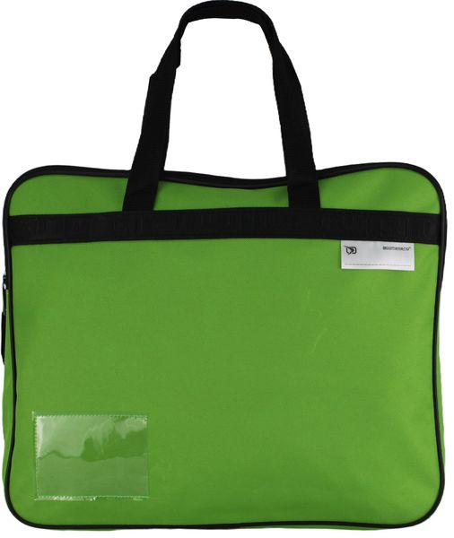 A4 Boomerang Xbag Polyester Book Bag with Gusset and Handles S-8002 Green