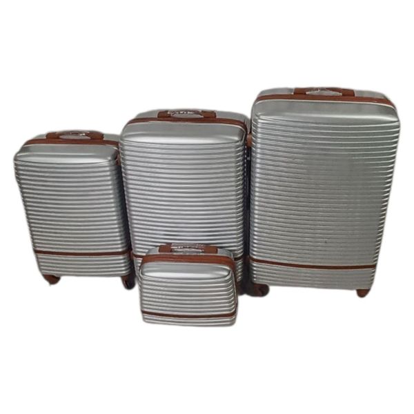 Galaxy G 4-Piece Hard Shell Luggage Set - Silver
