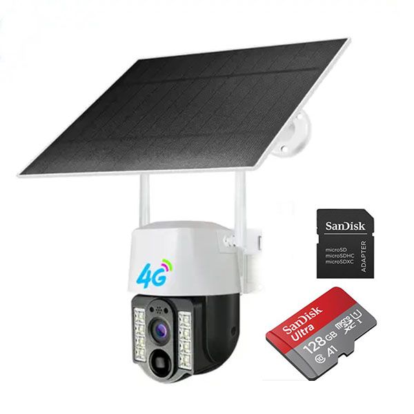 4G Solar Security Camera with 128GB Storage