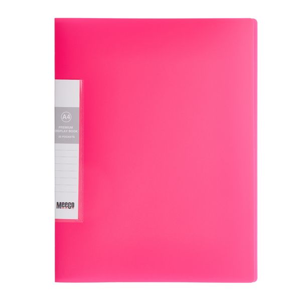Meeco Premium Display Books 20 Pockets Pink 2 Pack