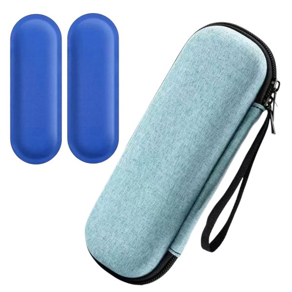 Easy Use Portable Insulated Cooler Case with 2 Reusable Ice Packs