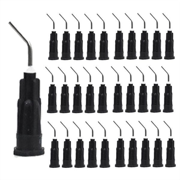 100 Pieces Bent Dispensing Tips 20G Blunt Tip Dispensing Needle