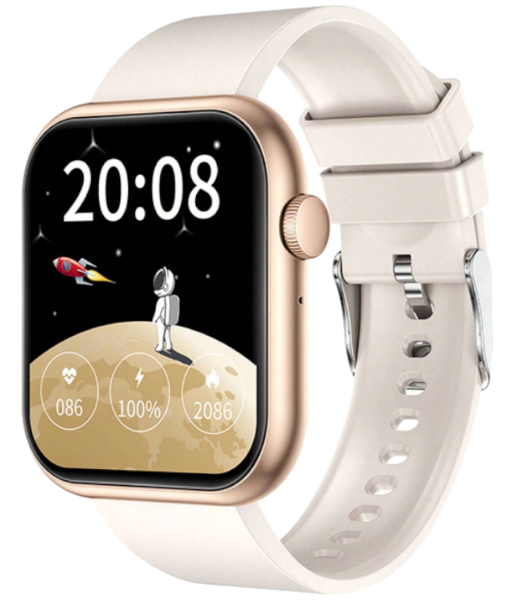 IP67 Water Resistant Smart Watch With Emergency Call Function - Cream