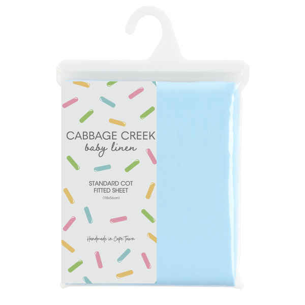 Cabbage Creek - Standard Cot Fitted Sheet - Blue