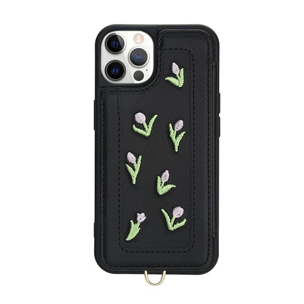 Embroidered Crossbody Phone Case Compatible with iPhone 15 Pro Max