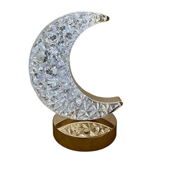 Moon Shaped 3-Color Changing Bedroom Bedside Night Lights