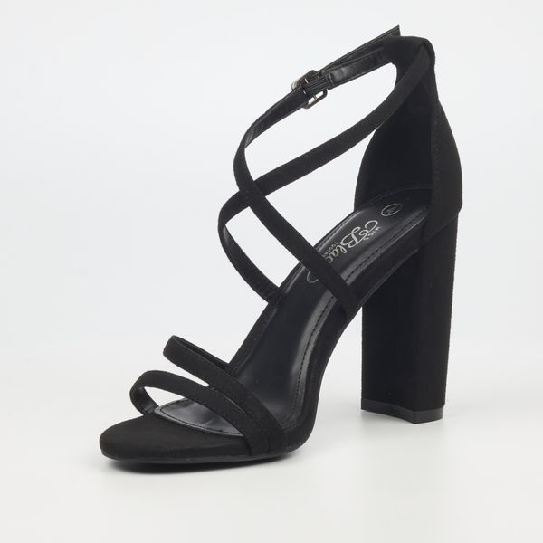 Miss Black Women Black Suede Block
