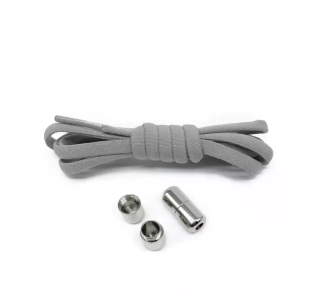 No-Tie Elastic Shoelaces Grey