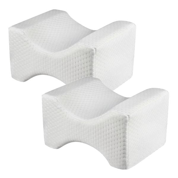 Somnia Orthopedic Knee Contour Pillow with Memory Foam - Set of 2
