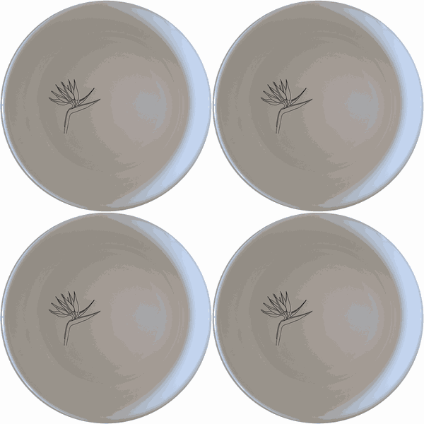 Bird Paradise Flat Bowl Set of 4 - Range 3