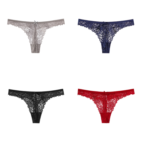 Stylish Flowers Lace G-string thong Women Panties 4 Piece, Shop Today. Get  it Tomorrow!