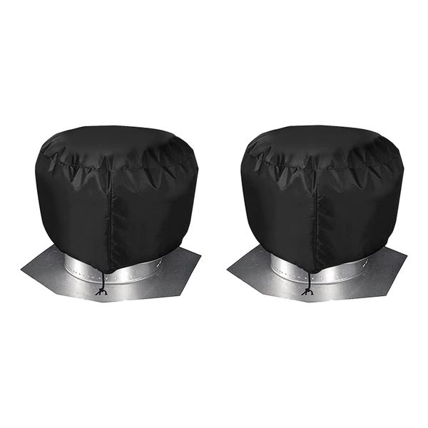 2Pcs Roof Vent Cover House Roof Turbine Hoods Shield Canvas 20Inch X 20Inch