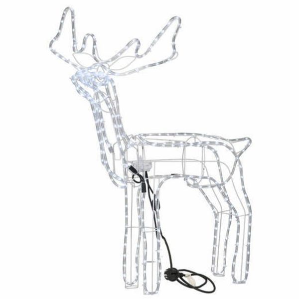 1.2m LED Animated Standing Reindeer with Moving Head - Multicoloured