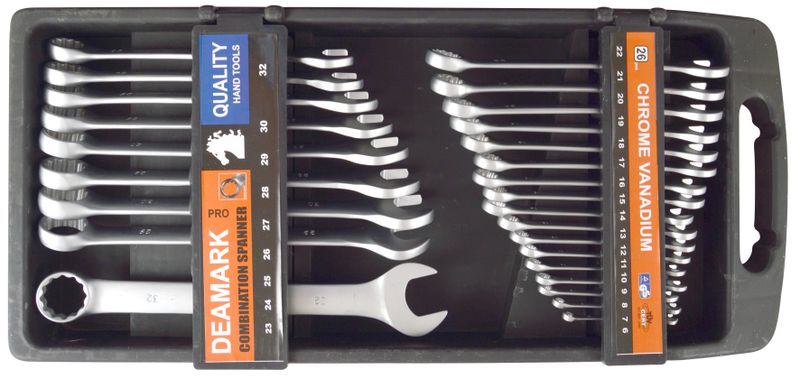 Deamark - Combi Spanner Set 26 Piece 6-32mm Din3113A Cr-V
