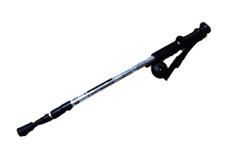 Hiking Stick - Telescopic Straight Handle - Silver