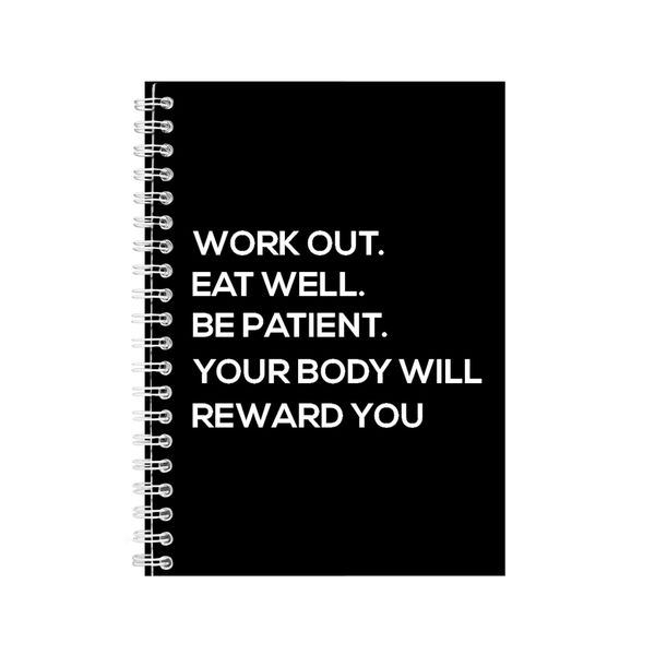 Work out A5 Notebook Spiral Lined Motivational Sayings Graphic Notepad 169