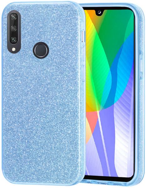 Tekron Glitter Sparkle Bling Protective Case for Huawei Y6p (2020) - Blue