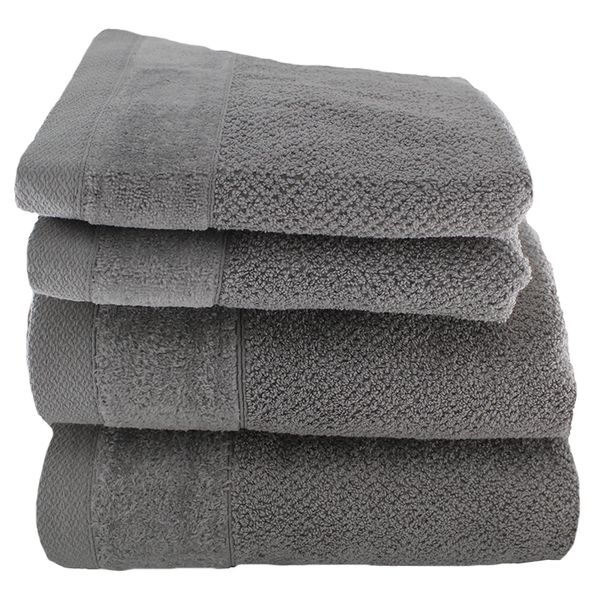Grey -2 Hand Towels, 2 Bath Sheets image