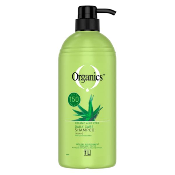 Organics Daily Hair Care Shampoo Aloe Vera 1L x 2