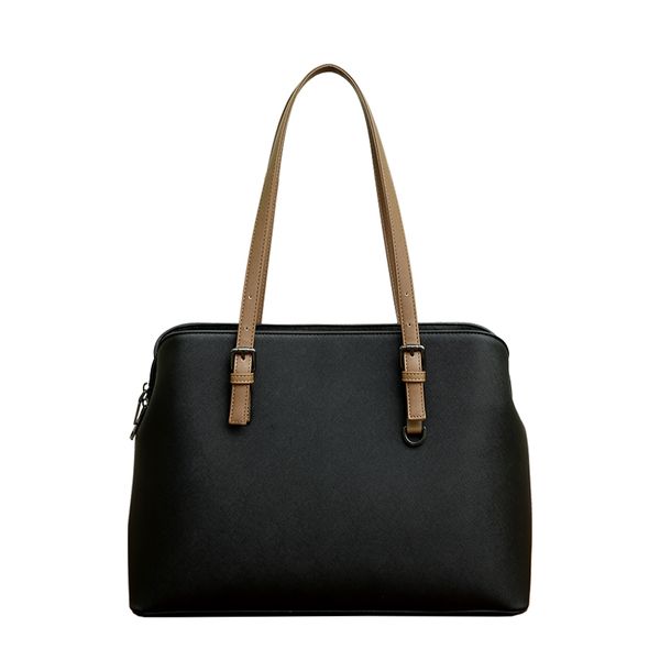 Women's Laptop Tote Bag - Elegant Two - Tone