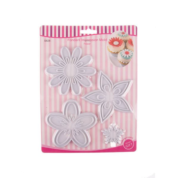 Flower Cookie Cutters Decoration Mold Fondant Sugarcraft Flower Making Tool
