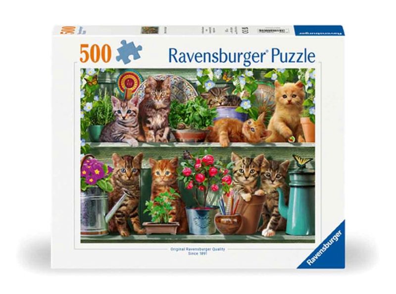 Ravensburger 500 Piece Puzzle Cats on the Shelf