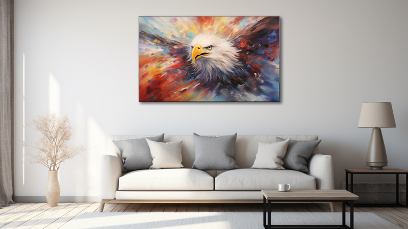 Canvas Wall Art - Ethereal Freedom Eagle Abstract - HD0584