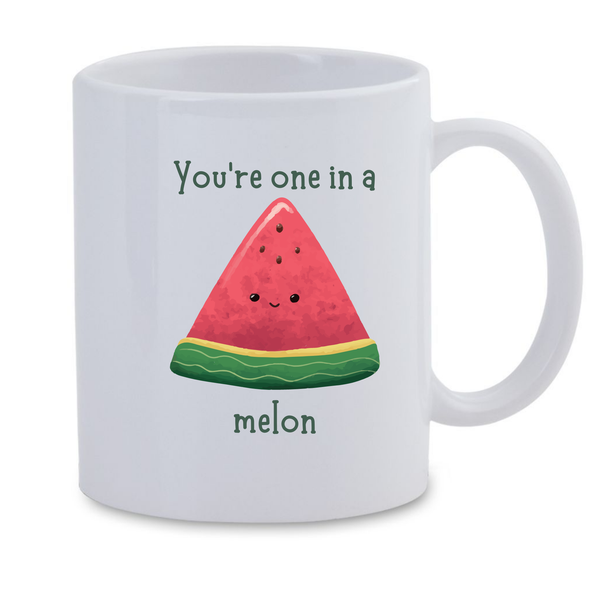 White Ceramic Mug - You're One In A Mellon
