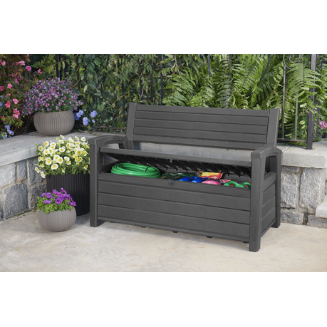 Keter Hudson Storage Bench Graphite Daily Sale Shop