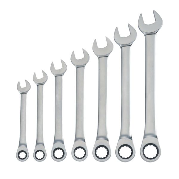 7 Piece Professional Ratchet Wrench Set