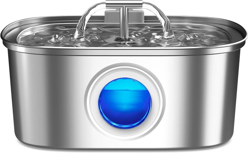 Cat Water Fountain Stainless Steel: 108oz/3.2L Automatic Pet Water Fountain