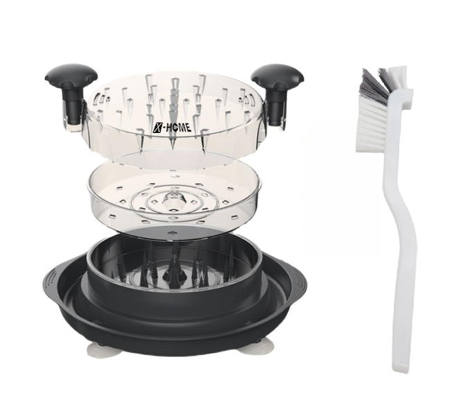 X-HOME - Large Chicken Meat Shredder - Removable Bottom Tray and Transparent Lid