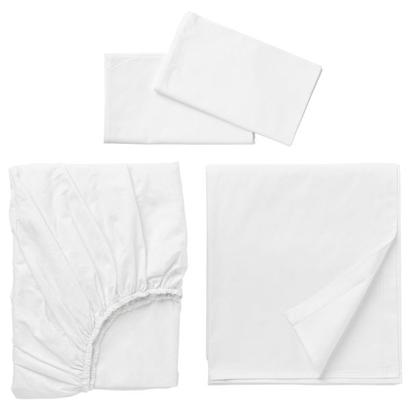 Luscious Living - Fitted Sheet - Flat Sheet - 2 Pillow Cases - Microfibre