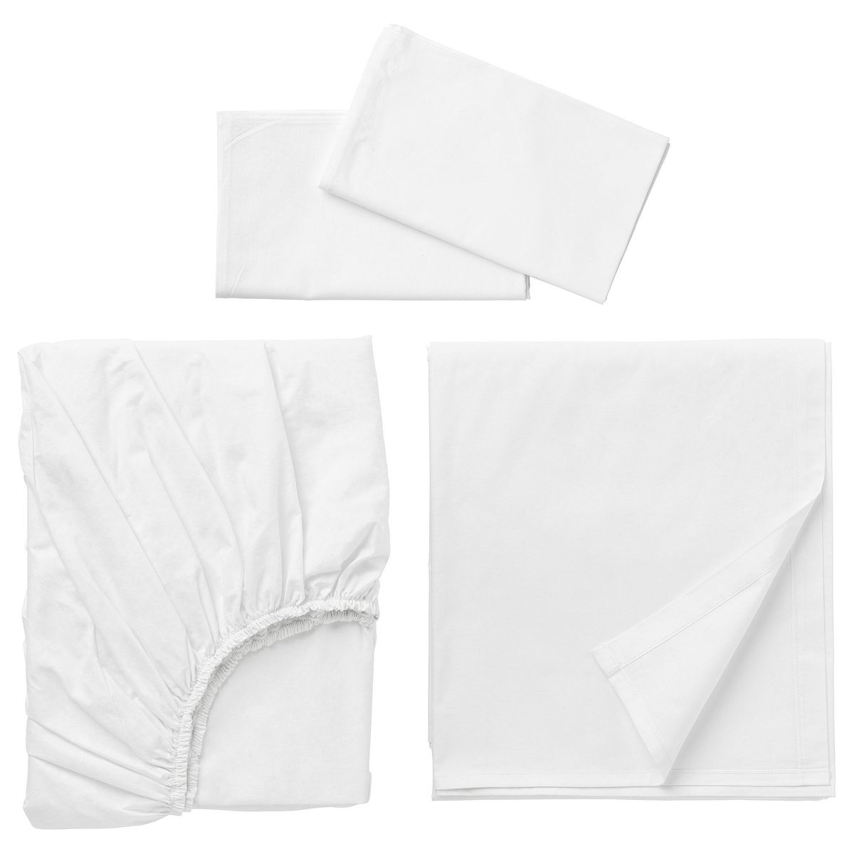 Lush Living - Fitted Sheet - Flat Sheet - 2 Pillow Cases - Microfibre Set